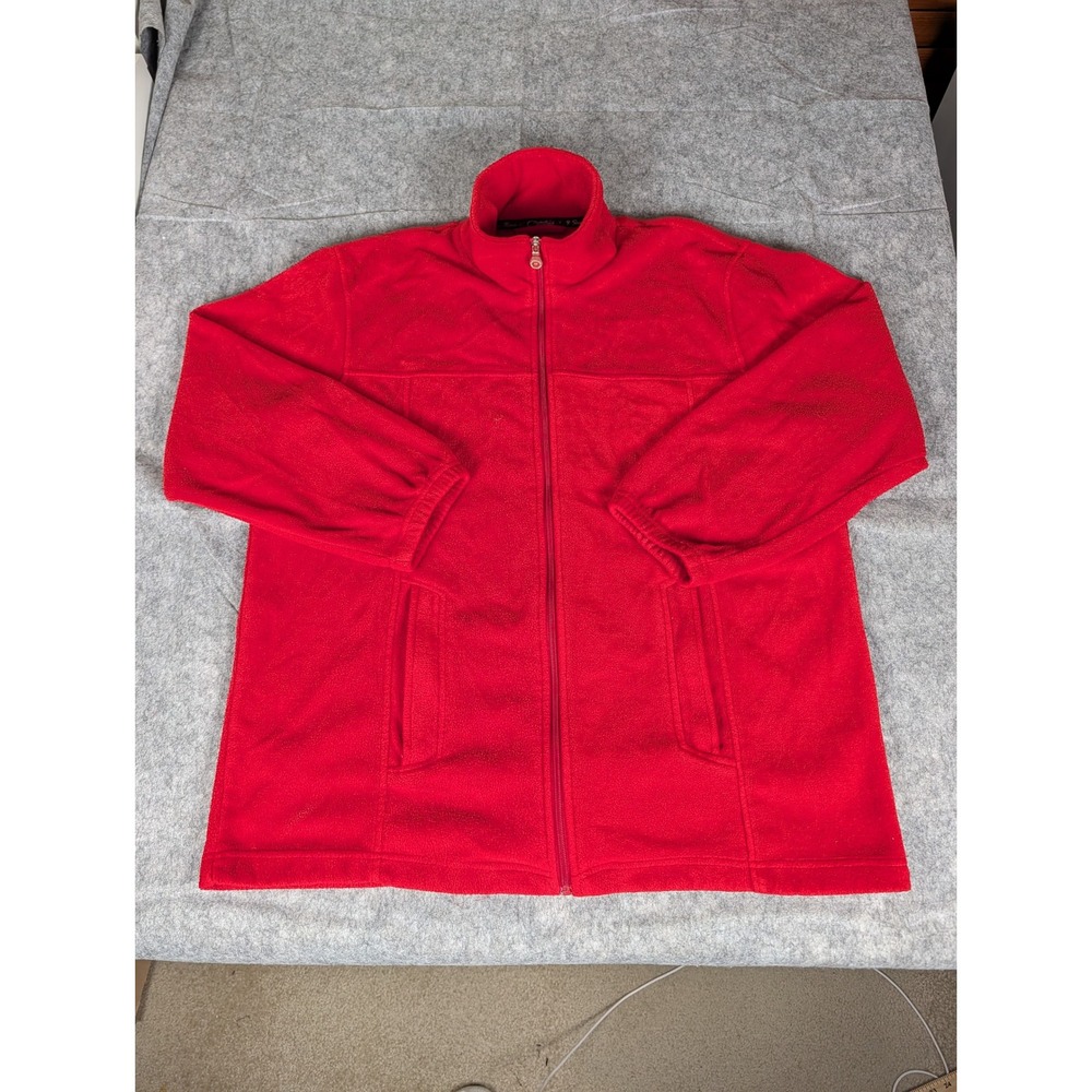 Catalina Outerwear Womens Full Zip Fleece Jacket Strawberry Red CA055184